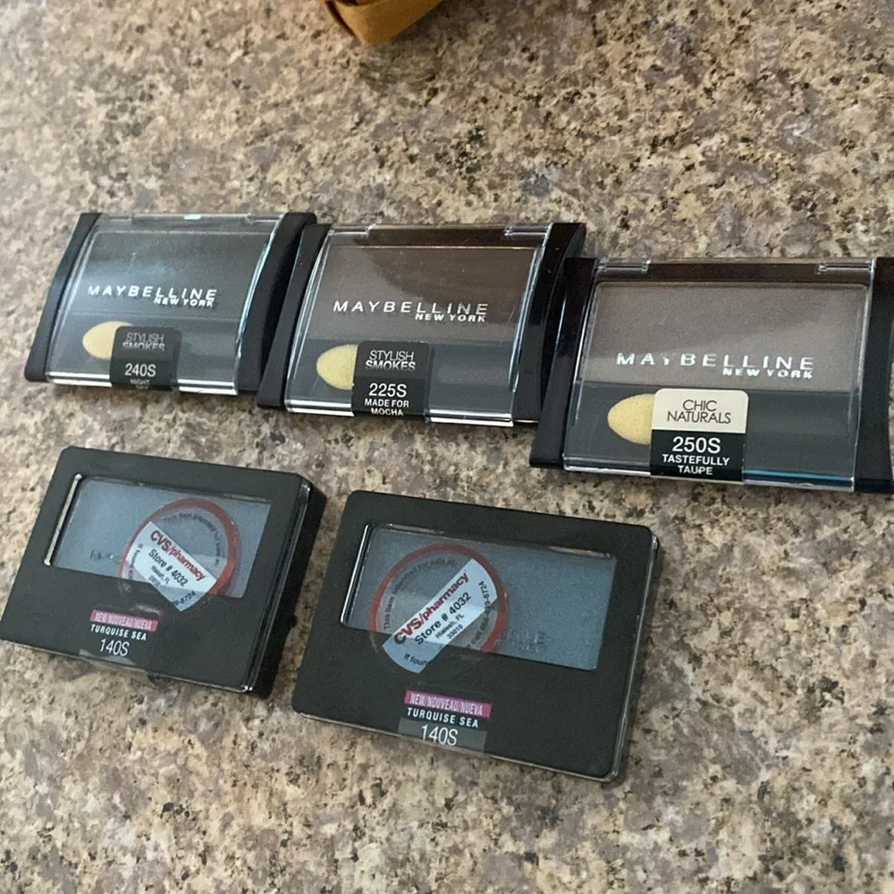 NWT Maybelline Eye Shadow Lot of 5 Shades 250S 240S 225S 140S Expert Wear